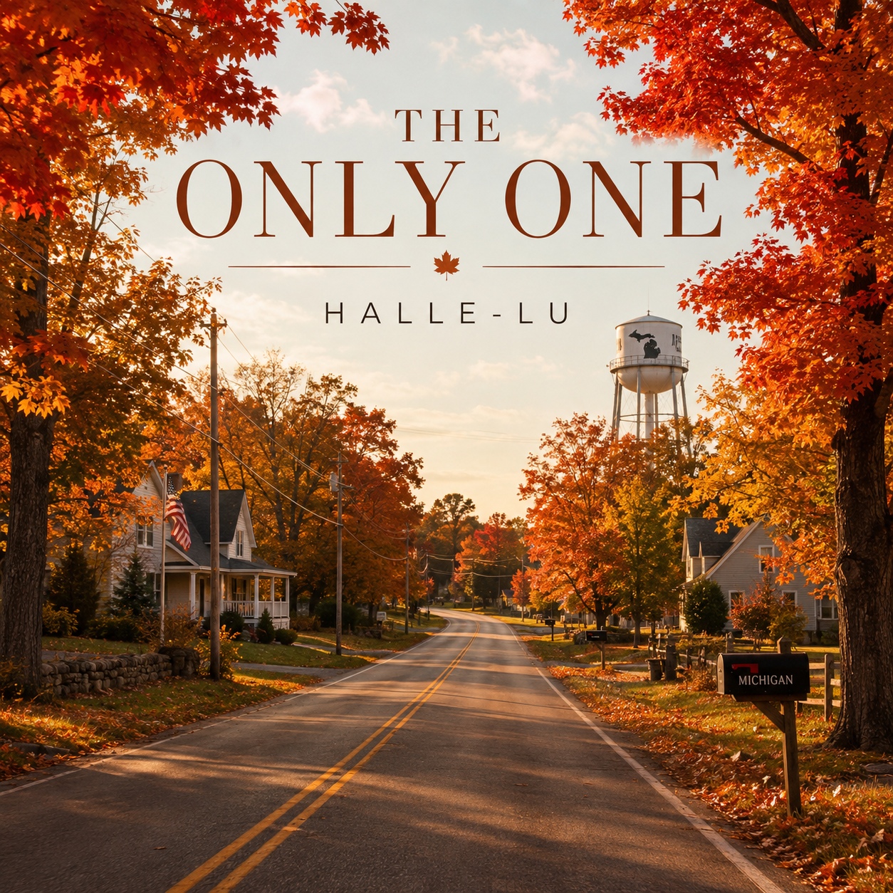 The Only One by Halle-Lu cover artwork: a warm Michigan fall road